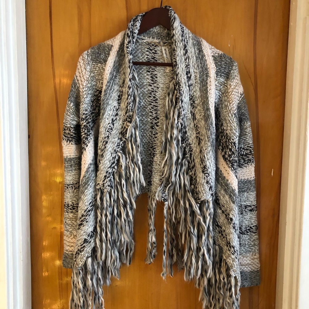 Aeropostale knitted fringe cardigan